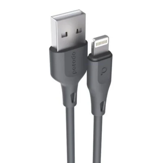Porodo Dual Port Car Charger 3.4A With 0.9m Lightning Cable - Black